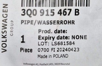 фото thumb №8, Volkswagen passat шланг жидкости охлаждающей датчик температуры 3q0915467b