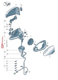 фото thumb №1, Audi q3 f3 sportback передняя часть left сторона wing mirror lhd 83b857409h9b9