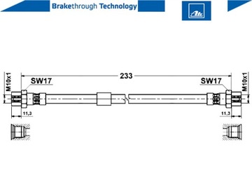 фото thumb №16, Шланг тормозной ate 1t0611775 a 172989b 512558