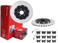 фото thumb №1, Тормозные диски тормозные колодки brembo перед audi a4 rs4 b7 365mm