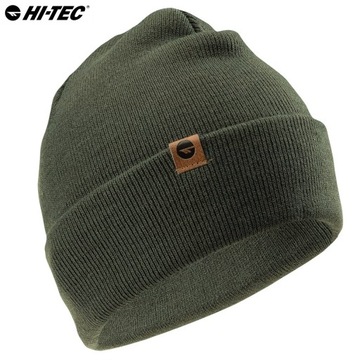 MJOSA HI-TEC Мужская зимняя шапка двухслойная плотная термооливковая
