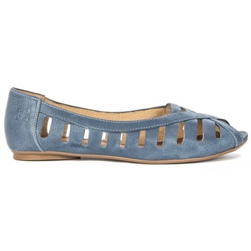 Baleriny Maciejka 04506-17 Granat Na Jeans r.37
