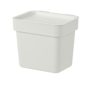 МУСОРНИЦА с крышкой, светло-серый 3л IKEA