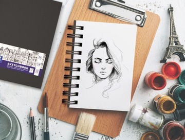 OXFORD SKETCHBOOK СПИРАЛЬ A6/80 ЧЕРНЫЙ
