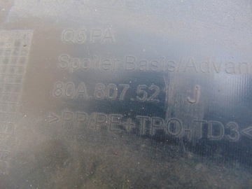 фото thumb №11, Накладка бампера зад диффузор audi q5 ii 80a807521j
