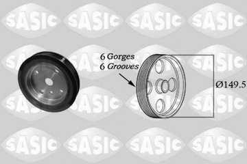 фото thumb №2, Sasic колесо ременное вала коленчатого volvo s60,s80 ,v7