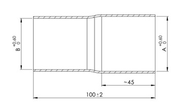 Redukcja nierdzewna roztłoczenie 70/76,1mm INOX