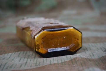 Старая аптечная бутылка, стеклянная этикетка