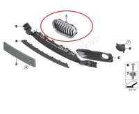 Купити Bmw 1 f20 бампер передній лівий верхній решітка радіатора 51137371685 7371685 2015, фото thumb