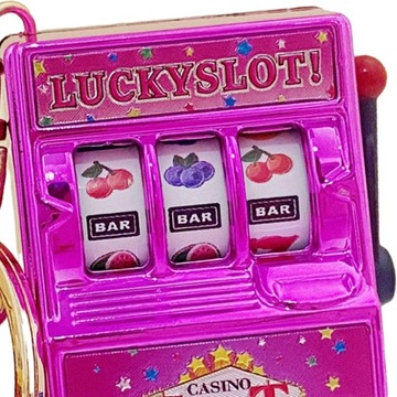 Игровой автомат Bank Lucky с вращающимся барабаном Компактный фруктовый автомат розового и красного цветов