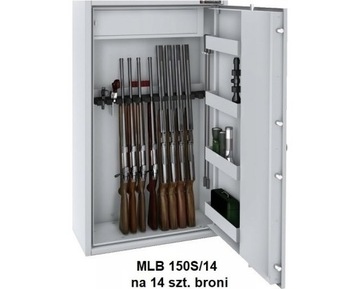 Шкаф для 10 единиц оружия MLB 150S/10-K. Класс С1. Ключ. 1450*600*400 мм
