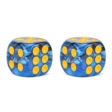 ZESTAW 2 KOSTEK K6 RPG KOŚĆ SZEŚCIOŚCIENNA GALAKTYKA 1,1 CM