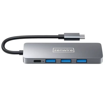 ХАБ 4x USB 3.0 РАЗВЕТВИТЕЛЬ USB-C 5 в 1