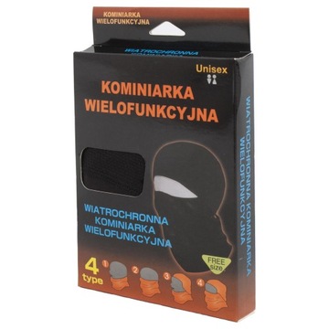 Czarna kominiarka wielofunkcyjna