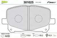 фото thumb №1, Тормозные колодки ham. toyota avalon sdb1345 301025 valeo