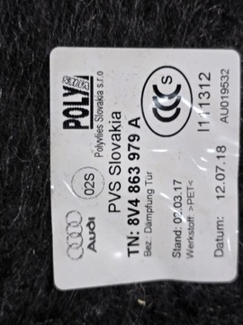 фото thumb №13, Audi a3 s3 8v sline 2017 перед сторона ліва обшивки двері 8v4867105b