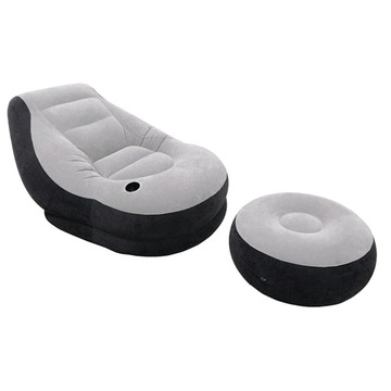 ВЕЛУРОВОЕ НАДУВНОЕ СТУЛ + ПОДНОЖКА INTEX PUFA 68564