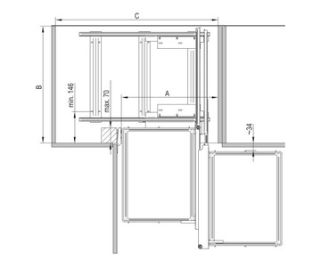 REJS Kosz Magic Corner Maxima Classic 100 Lewy GR
