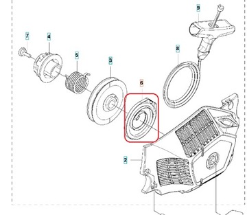 Пружина стартера бензопилы Husqvarna 543 XP/XPG