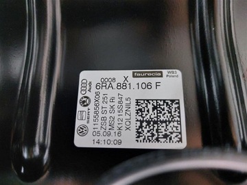 фото thumb №9, Сидіння переднє правий skoda rapid 2012-2019r подушка безпеки 6ra881106f