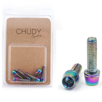 Śruby CHUDY Cycling M5x18 mm OIL SLICK 6 szt. BOX