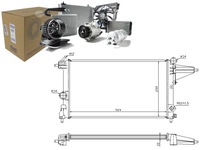 фото thumb №1, Радиаторов двигателя opel vectra a 1.4/1.6 04.88-11.9