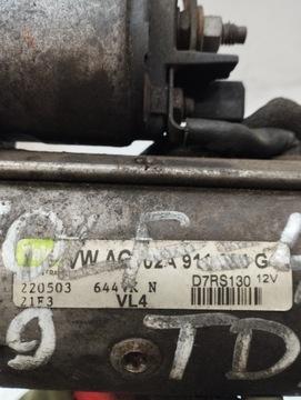 фото thumb №9, Volkswagen golf 4 iv 1.9tdi стартер 02a911024g