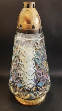 Znicz choinka na Boże Narodzenie lampion z gwiazdkami 35cm + duży wkład