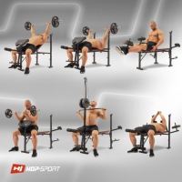 Комплект гирь 105 кг + тренировочная скамья, штанга