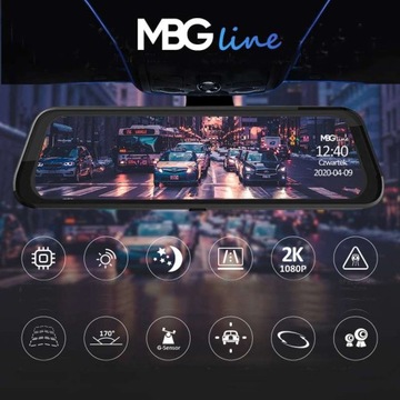 Автомобильный видеорегистратор с зеркалом, автомобильная камера MBGLine HS900 Pro