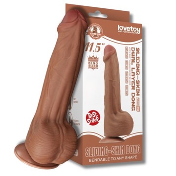 Dildo z przyssawką DUŻY SZTUCZNY PENIS realistyczne dildo z jądrami 29 cm