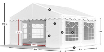 Палатка для коммерческого павильона 4х4м Solid DAS 240 SF