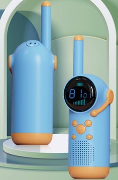 2szt WALKIE TALKIE DLA DZIECI KRÓTKOFALÓWKA Z FUNKCJĄ LATARKA - 3km