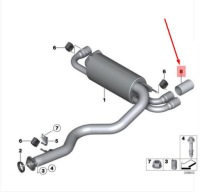 фото thumb №7, Bmw 1 m coupe e82 хромированная наконечник трубы выпускной 18107845408 7845408