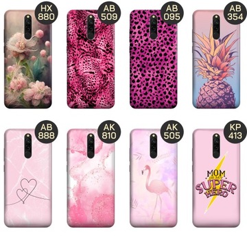 ЧЕХОЛ ДЛЯ XIAOMI REDMI 8 РОЗОВЫЕ УЗОРЫ ЗОЛОТАЯ РОЗА ПОРОШОК РОЗОВЫЙ ЧЕХОЛ
