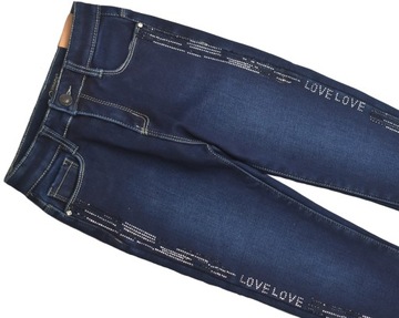 Джинсы GRACE Jeans на эластичной флисовой подкладке, темно-синие КАЧЕСТВО — 164