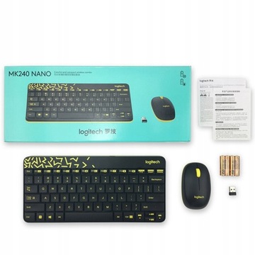 Беспроводная клавиатура и мышь Logitech MK240 Nano
