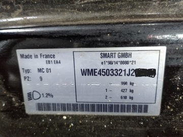 фото thumb №15, Smart fortwo 450 рестайлінг eb1 ea4 чорний крило перед лівий 02-07