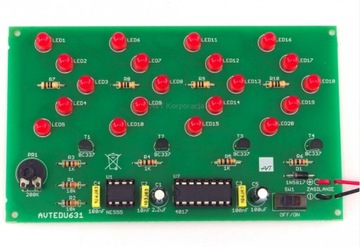 Светодиодный указатель поворота AVTEDU631 - набор для обучения пайке