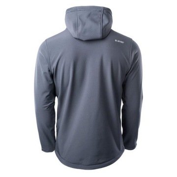 КУРТКА МУЖСКАЯ С КАПЮШОНОМ HI-TEC SOFTSHELL, СЕРАЯ XL
