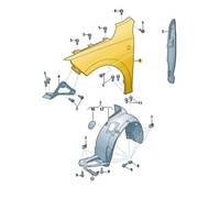 фото thumb №1, Крыло левый-передний skoda rapid oe: 5ja821021d