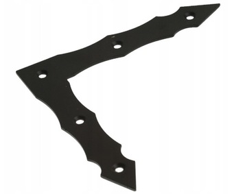 NAROŻNIK OZDOBNY PŁASKOWNIK CZARNY 150x150x25 MM KĄTOWY CIESIELSKI ŁĄCZNIK