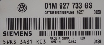 фото thumb №9, Audi a3 8l рестайлінг 1.8 b 01r блок керування комп'ютер коробки автомат 01m927733gs