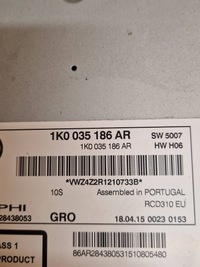 фото thumb №6, Volkswagen jetta vi 2016 панель / радіопрогравач cd/dvd/gps