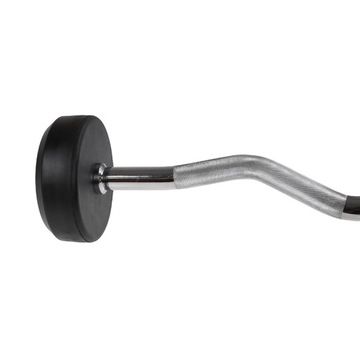 SZTANGA TRENINGOWA ŁAMANA STAŁA GUMOWA 35KG HMS