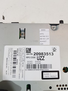 фото thumb №14, Радиопроигрыватель радио opel astra j iv 20983513