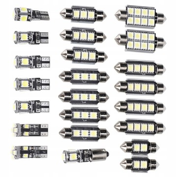 23 шт. СВЕТОДИОДНАЯ ЛАМПА 6500К 150ЛМ 12В T10 SMD