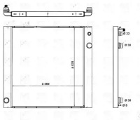 Купити Радіатор води 59182 nrf, фото thumb