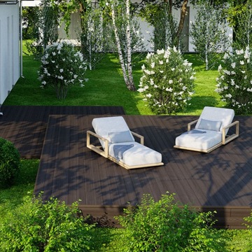 Listwa maskująca do deski tarasowej BERGDECK S140 Heban 2200x71x11mm