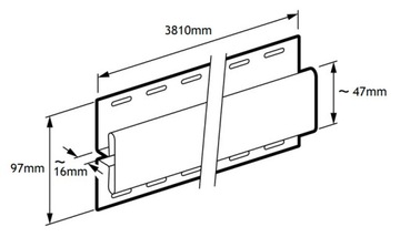 podbitka podsufitka dachowa Boryszew GRAFIT 30,5cm x 3,39m / szt.